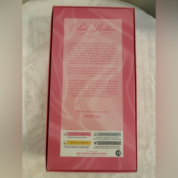 Barbie Pink Ribbon Pink Label Barbie Doll (NWT) - Picture 4 of 7
